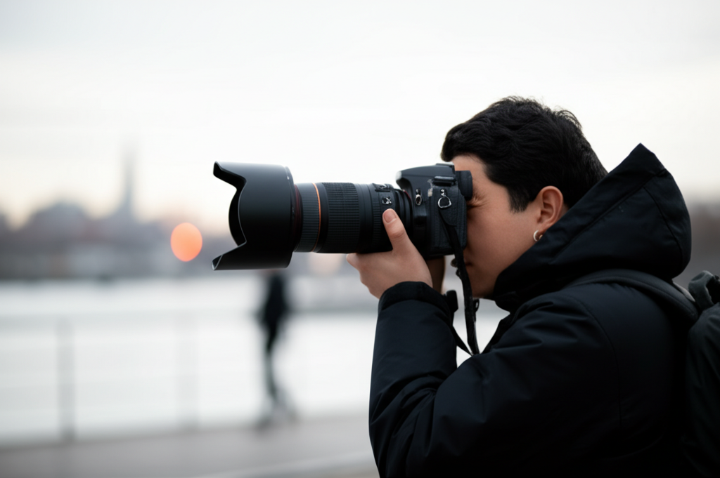 Alejandro, professional photographer at UF campus